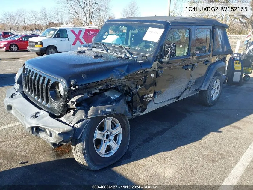 1C4HJXDG2JW152165 2018 Jeep Wrangler Unlimited Sport S 4X4