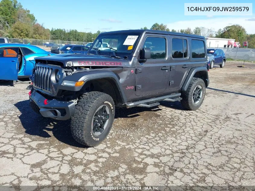 2018 Jeep Wrangler Unlimited Rubicon 4X4 VIN: 1C4HJXFG9JW259579 Lot: 40882031