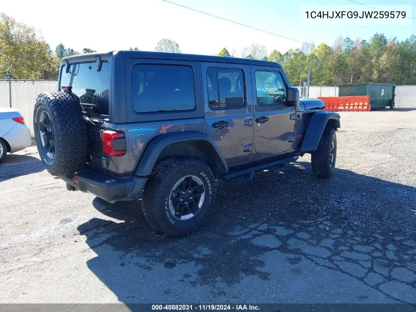 2018 Jeep Wrangler Unlimited Rubicon 4X4 VIN: 1C4HJXFG9JW259579 Lot: 40882031