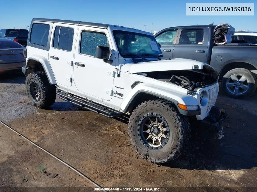 2018 Jeep Wrangler Unlimited Sahara 4X4 VIN: 1C4HJXEG6JW159036 Lot: 40884440