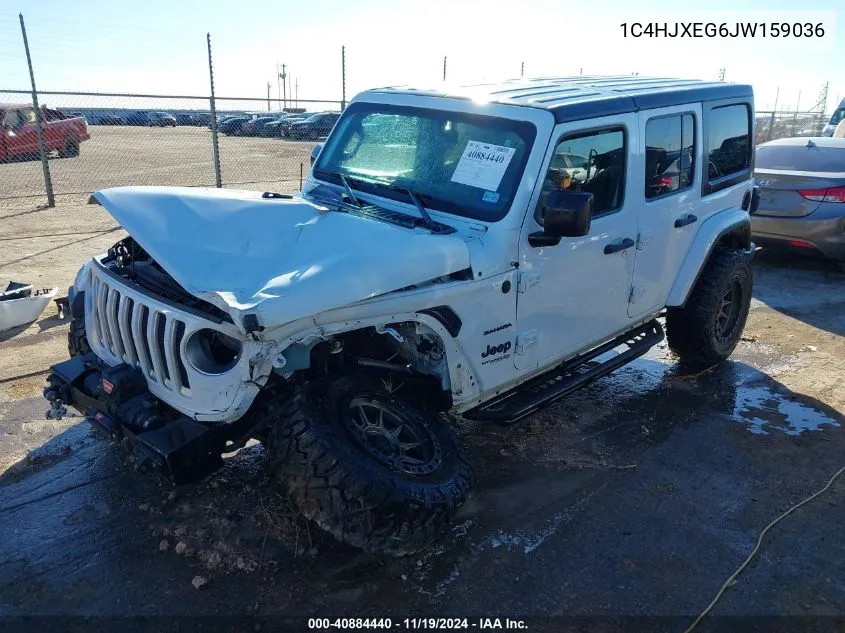 2018 Jeep Wrangler Unlimited Sahara 4X4 VIN: 1C4HJXEG6JW159036 Lot: 40884440