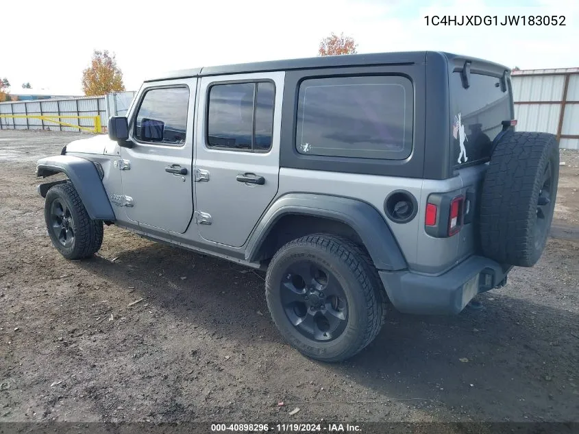 2018 Jeep Wrangler Unlimited Sport 4X4 VIN: 1C4HJXDG1JW183052 Lot: 40898296