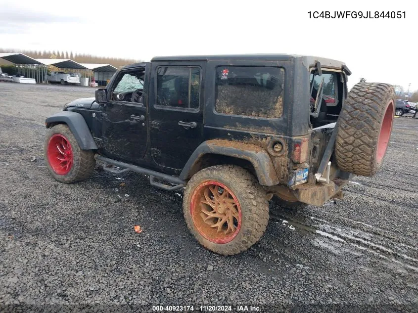 2018 Jeep Wrangler Jk Unlimited Rubicon 4X4 VIN: 1C4BJWFG9JL844051 Lot: 40923174