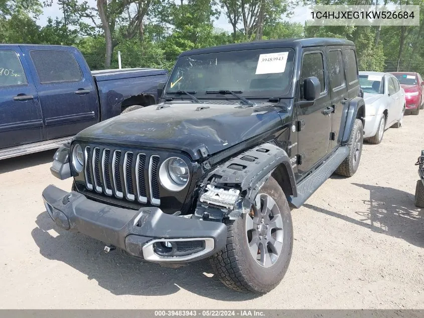 2019 Jeep Wrangler Unlimited Sahara 4X4 VIN: 1C4HJXEG1KW526684 Lot: 39483943