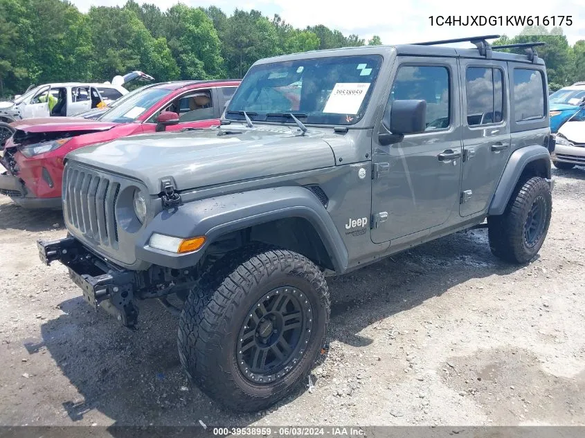 2019 Jeep Wrangler Unlimited Sport S 4X4 VIN: 1C4HJXDG1KW616175 Lot: 39538959