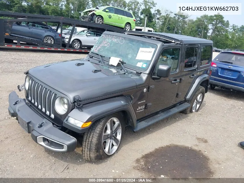 1C4HJXEG1KW662703 2019 Jeep Wrangler Unlimited Sahara 4X4