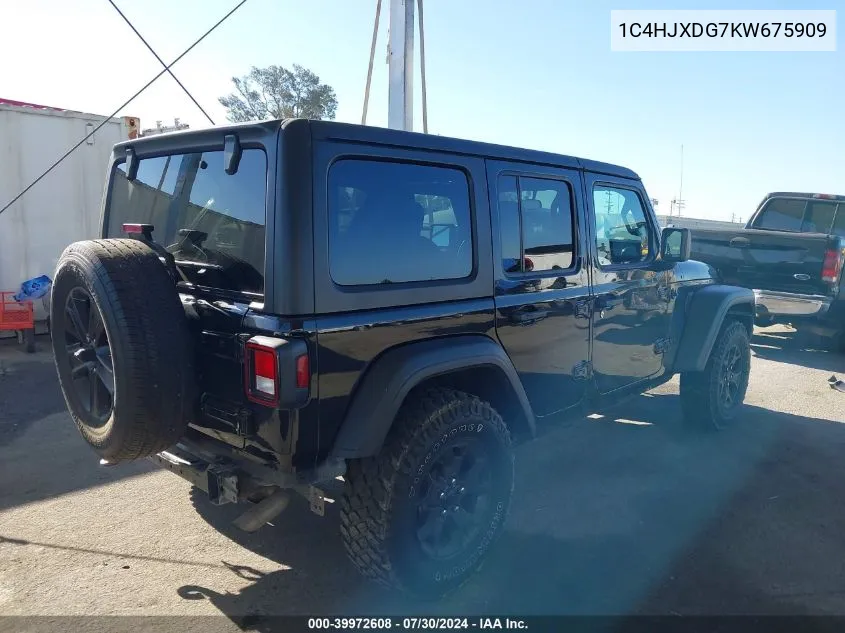 2019 Jeep Wrangler Unlimited Sport Altitude 4X4 VIN: 1C4HJXDG7KW675909 Lot: 39972608