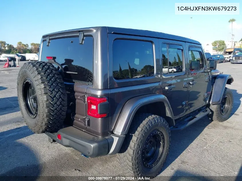 2019 Jeep Wrangler Unlimited Rubicon VIN: 1C4HJXFN3KW679273 Lot: 39979877