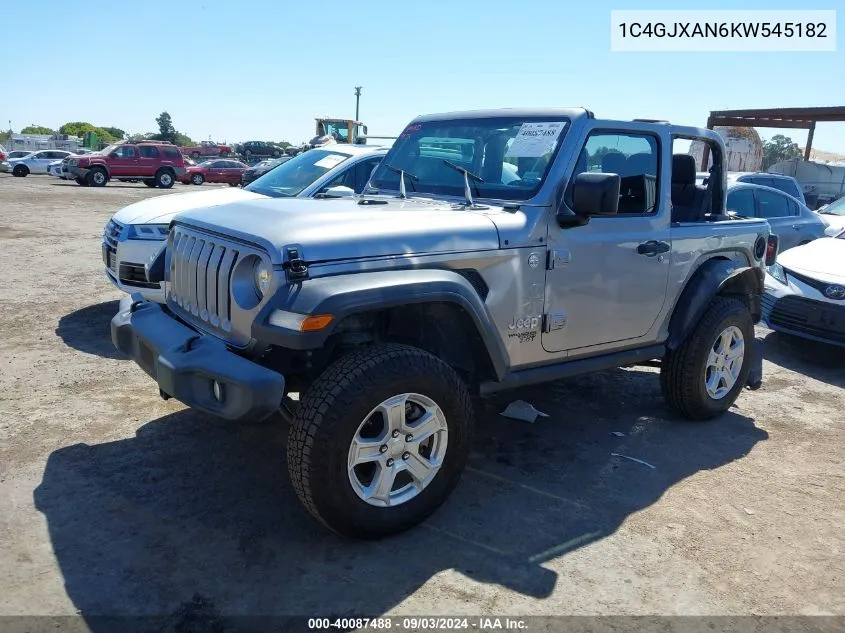 2019 Jeep Wrangler Sport S 4X4 VIN: 1C4GJXAN6KW545182 Lot: 40087488