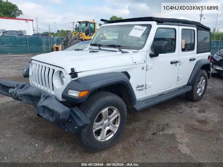 1C4HJXDG3KW516899 2019 Jeep Wrangler Unlimited Sport S 4X4