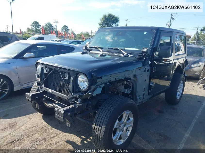 1C4GJXAG2KW661402 2019 Jeep Wrangler Sport S 4X4