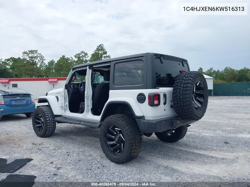 1C4HJXEN6KW516313 2019 Jeep Wrangler Unlimited Sahara 4X4