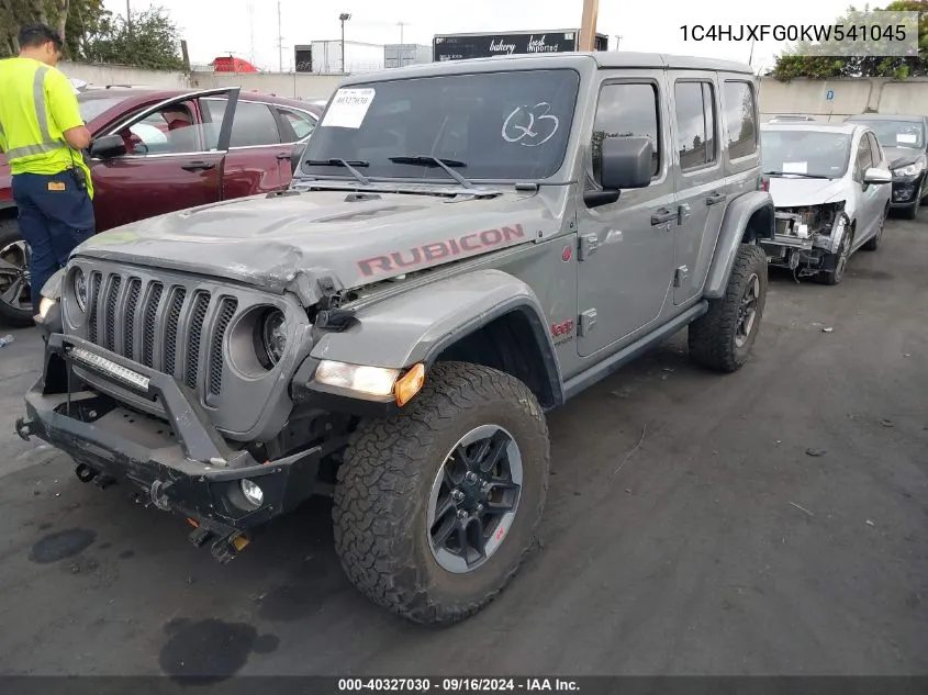 2019 Jeep Wrangler Unlimited Rubicon VIN: 1C4HJXFG0KW541045 Lot: 40327030