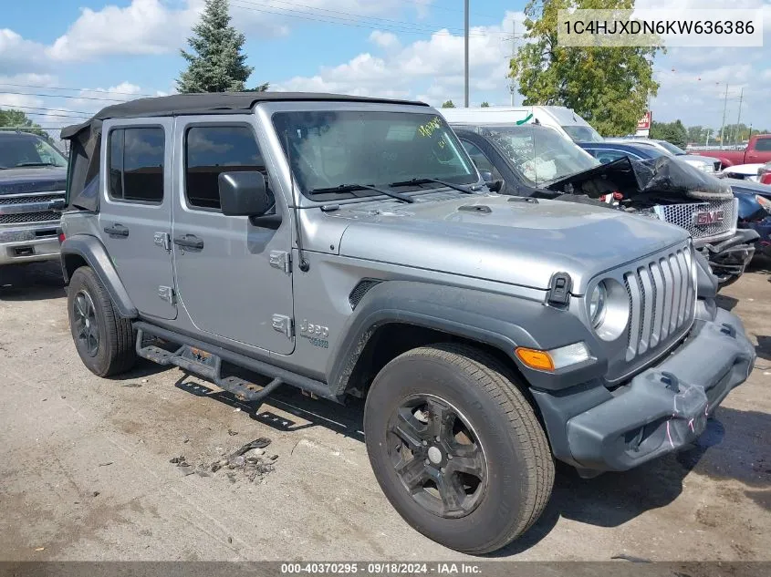 1C4HJXDN6KW636386 2019 Jeep Wrangler Unlimited Sport