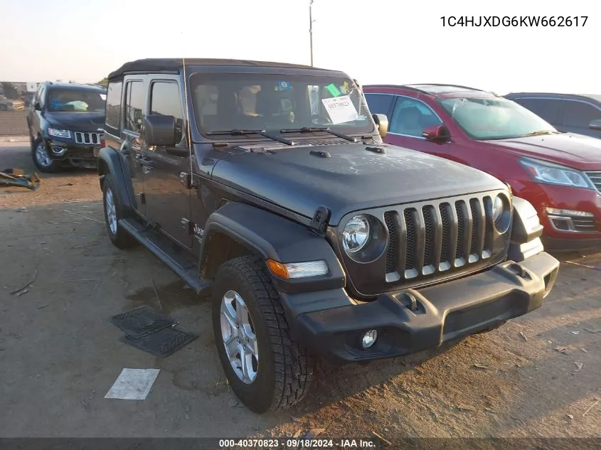 1C4HJXDG6KW662617 2019 Jeep Wrangler Unlimited Sport S 4X4