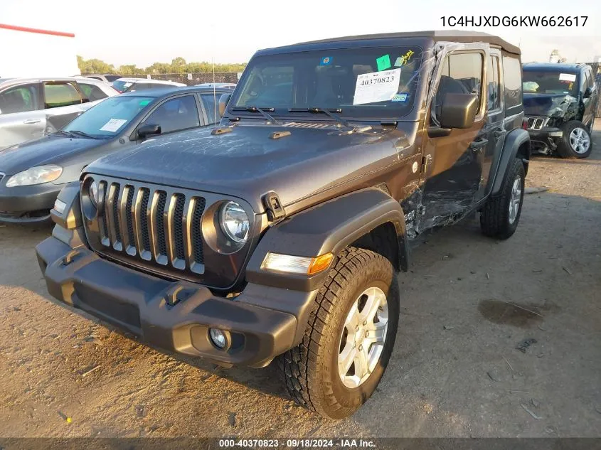 1C4HJXDG6KW662617 2019 Jeep Wrangler Unlimited Sport S 4X4