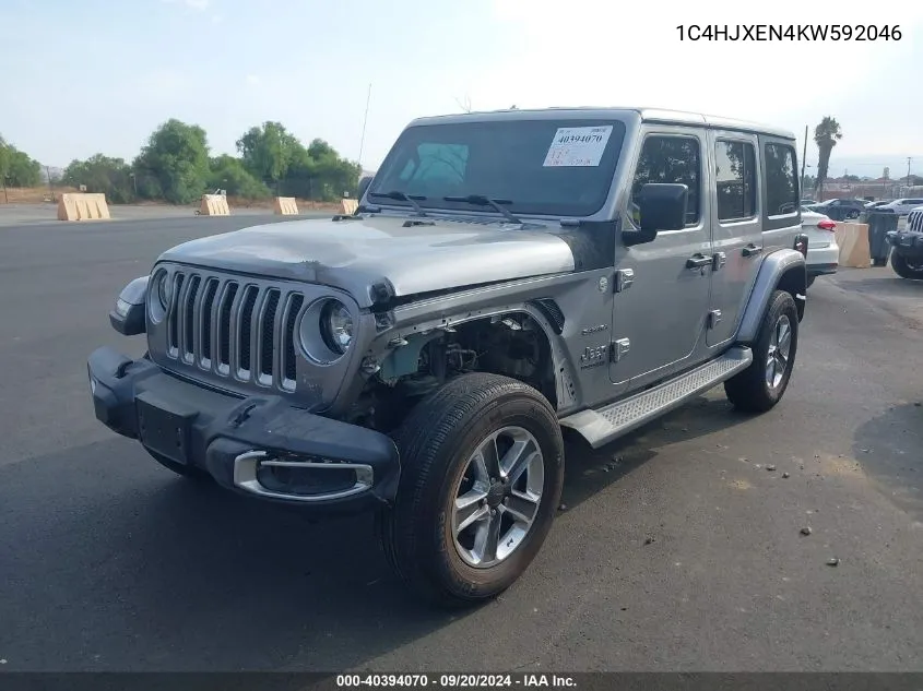 1C4HJXEN4KW592046 2019 Jeep Wrangler Unlimited Sahara 4X4