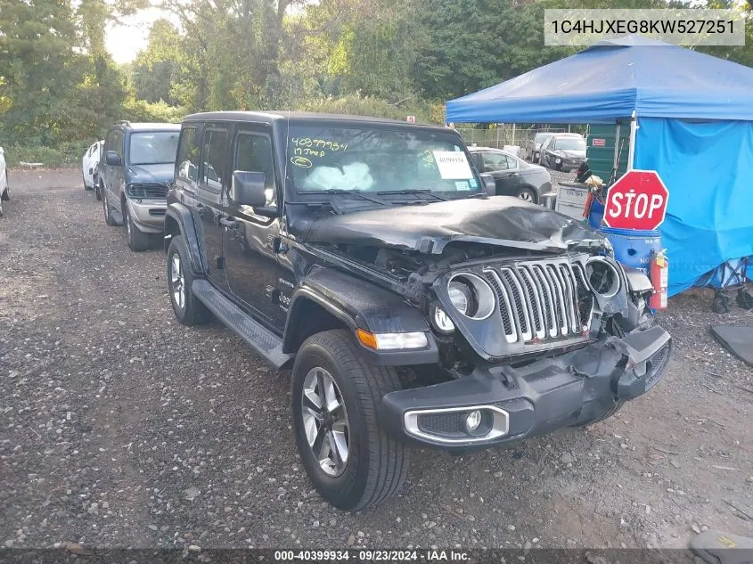 2019 Jeep Wrangler Unlimited Sahara 4X4 VIN: 1C4HJXEG8KW527251 Lot: 40399934