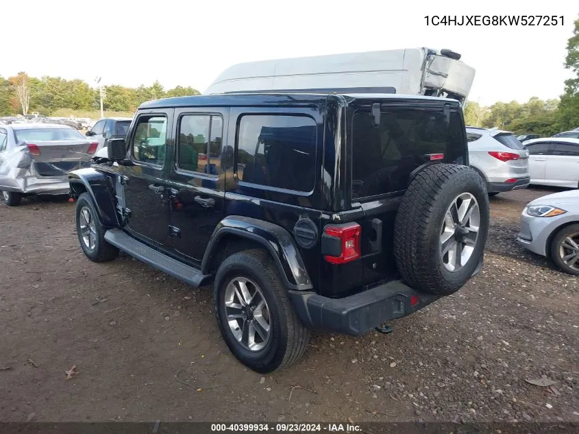 2019 Jeep Wrangler Unlimited Sahara 4X4 VIN: 1C4HJXEG8KW527251 Lot: 40399934