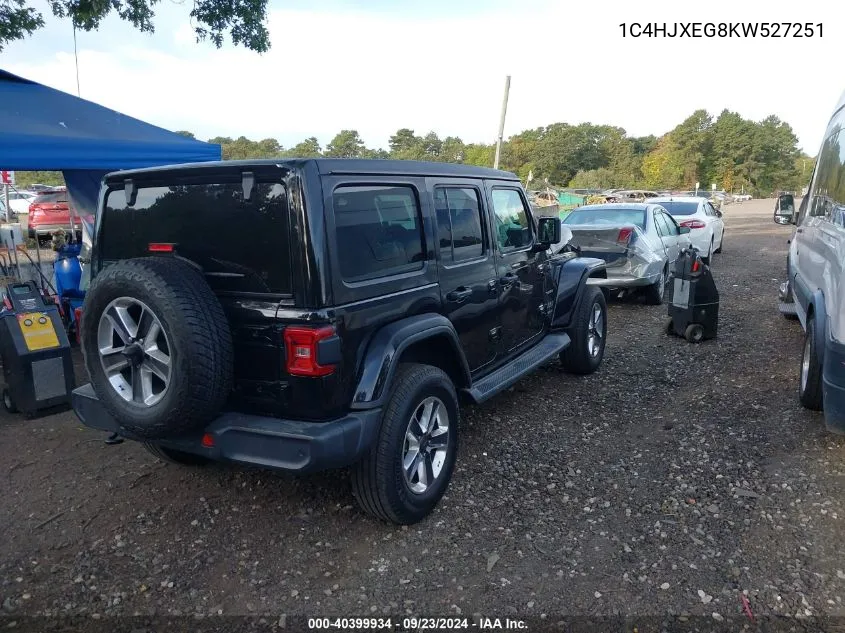 2019 Jeep Wrangler Unlimited Sahara 4X4 VIN: 1C4HJXEG8KW527251 Lot: 40399934