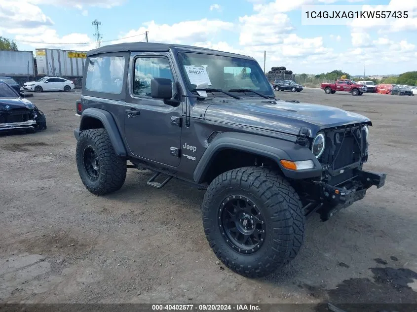 1C4GJXAG1KW557435 2019 Jeep Wrangler Sport 4X4