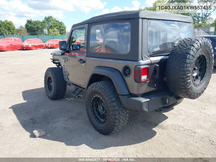 1C4GJXAG1KW557435 2019 Jeep Wrangler Sport 4X4