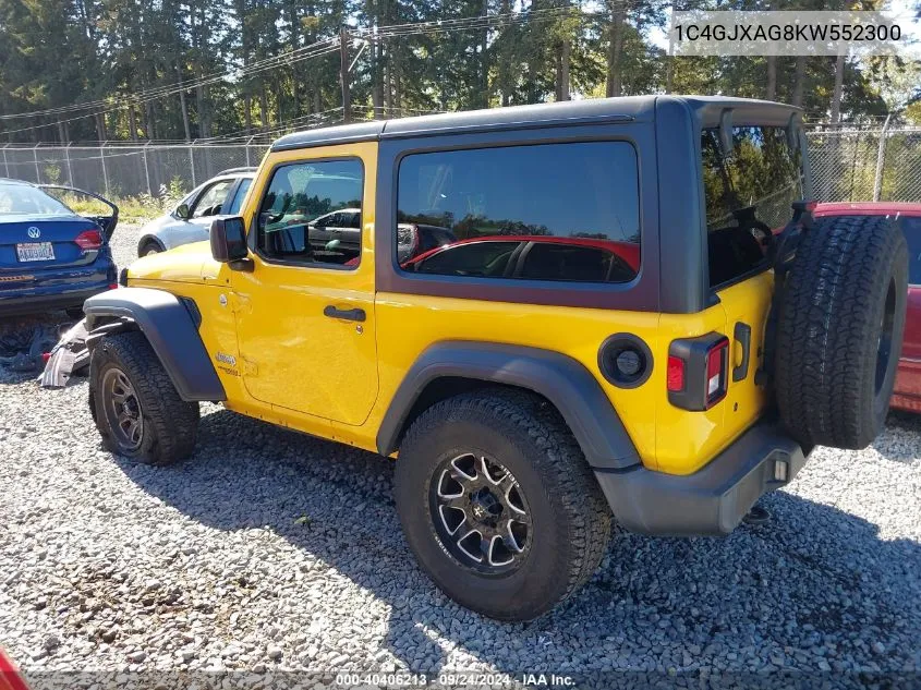 1C4GJXAG8KW552300 2019 Jeep Wrangler Sport S 4X4