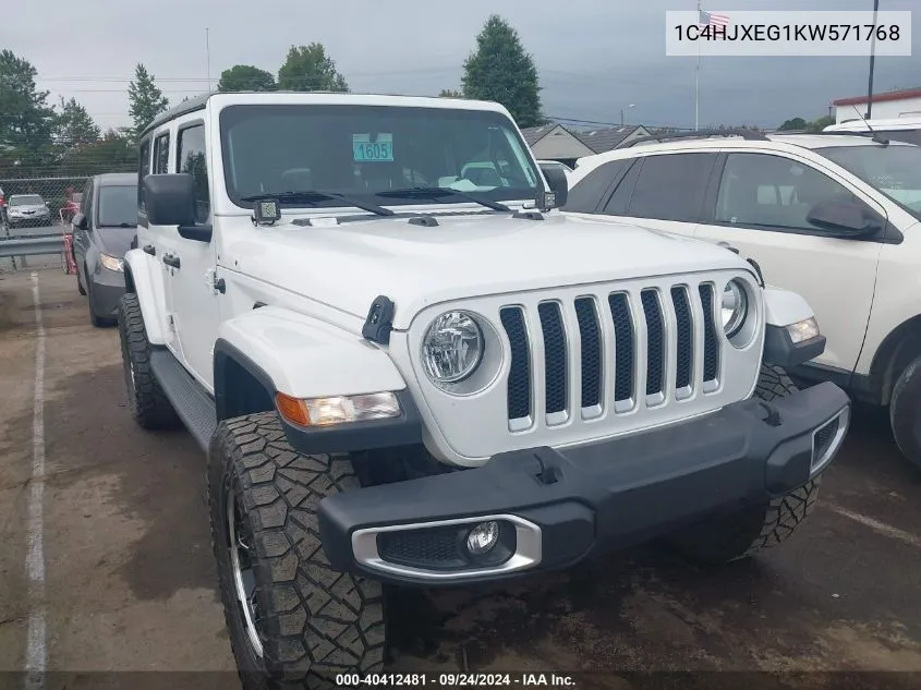 1C4HJXEG1KW571768 2019 Jeep Wrangler Unlimited Sahara 4X4