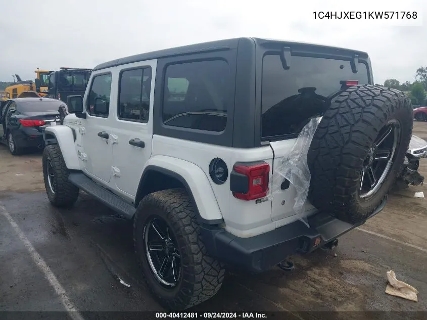 1C4HJXEG1KW571768 2019 Jeep Wrangler Unlimited Sahara 4X4