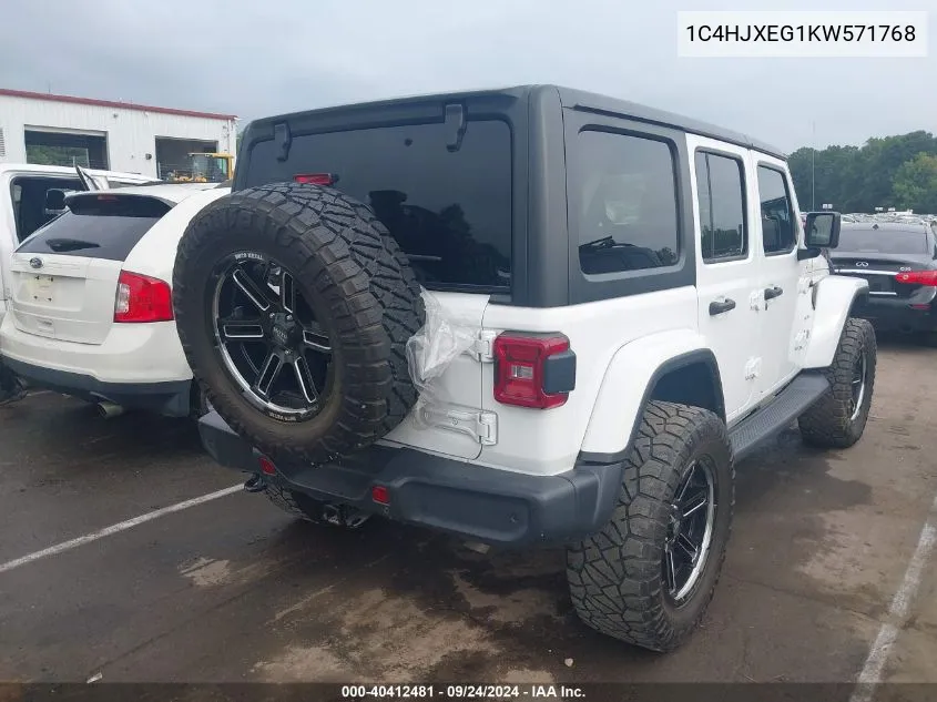 1C4HJXEG1KW571768 2019 Jeep Wrangler Unlimited Sahara 4X4