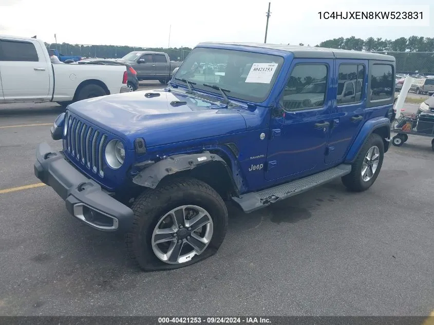 1C4HJXEN8KW523831 2019 Jeep Wrangler Unlimited Sahara 4X4