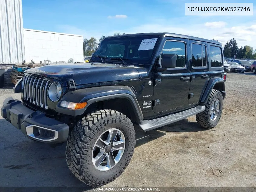 2019 Jeep Wrangler Unlimited Sahara 4X4 VIN: 1C4HJXEG2KW527746 Lot: 40426660