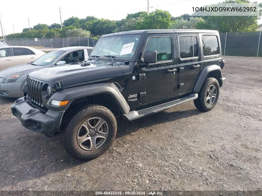 2019 Jeep Wrangler Unlimited Sport S 4X4 VIN: 1C4HJXDG9KW662952 Lot: 40433315