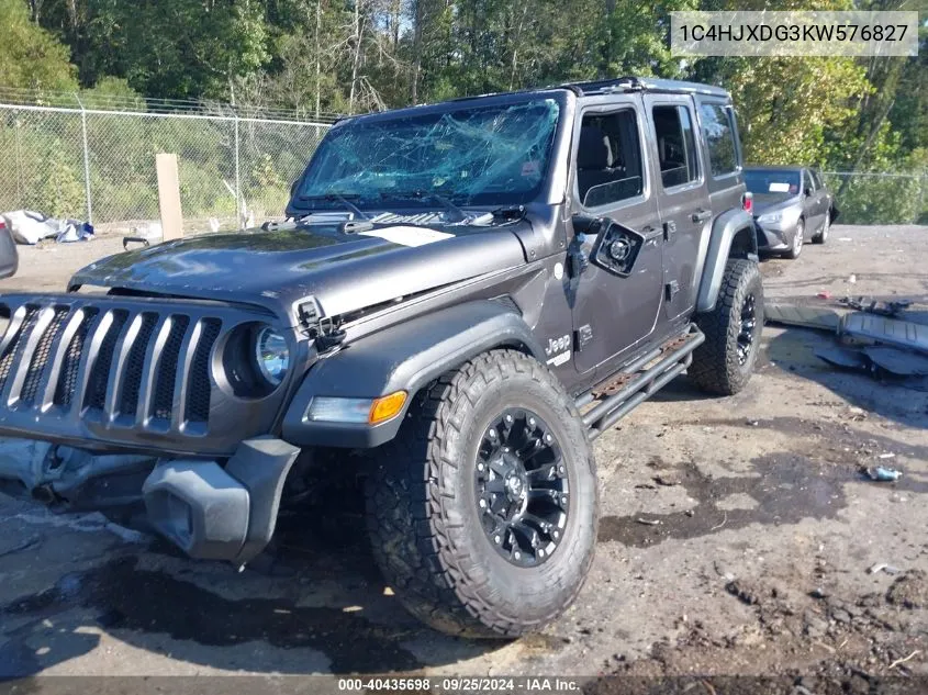 2019 Jeep Wrangler Unlimited Sport S 4X4 VIN: 1C4HJXDG3KW576827 Lot: 40435698