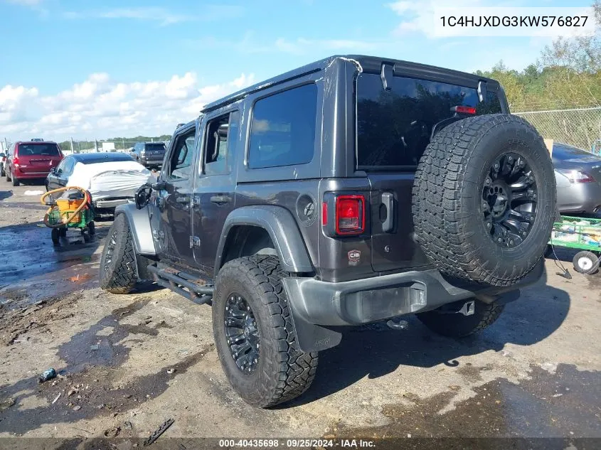 2019 Jeep Wrangler Unlimited Sport S 4X4 VIN: 1C4HJXDG3KW576827 Lot: 40435698