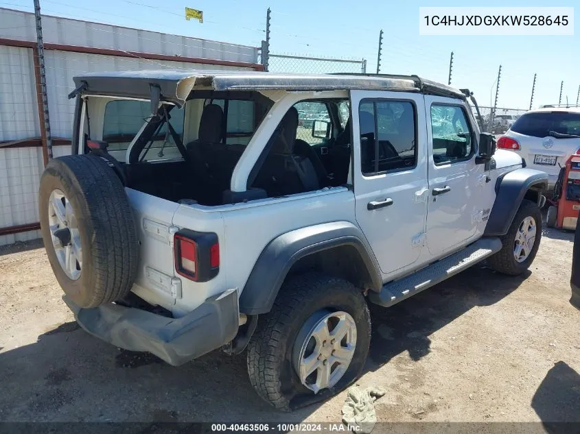 2019 Jeep Wrangler Unlimited Sport S 4X4 VIN: 1C4HJXDGXKW528645 Lot: 40463506