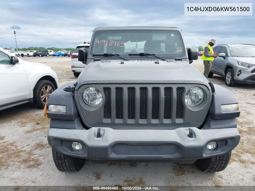 2019 Jeep Wrangler Unlimited Sport VIN: 1C4HJXDG6KW561500 Lot: 40498465