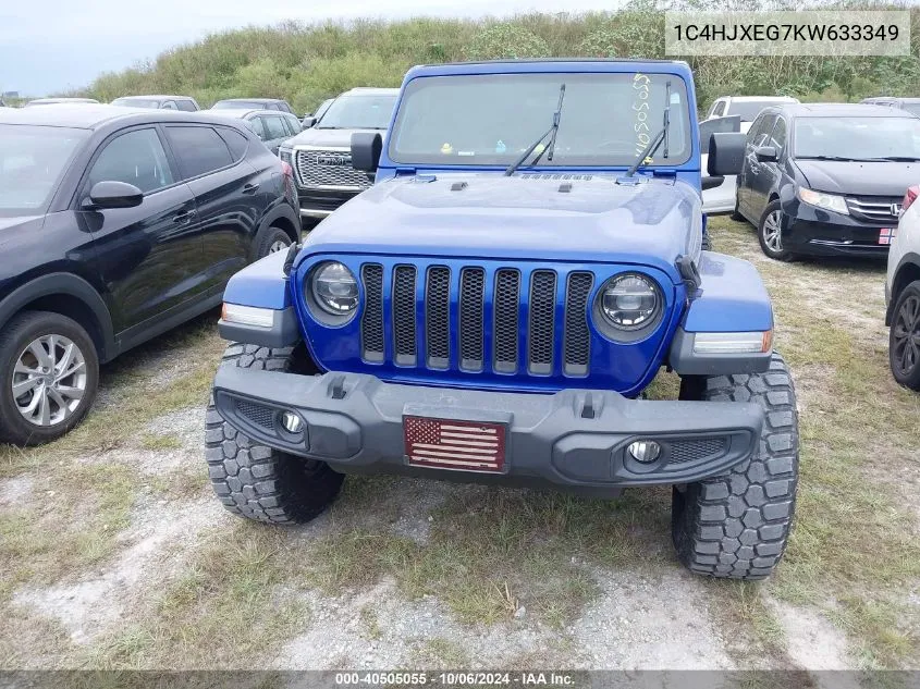 2019 Jeep Wrangler Unlimited Sahara 4X4 VIN: 1C4HJXEG7KW633349 Lot: 40505055