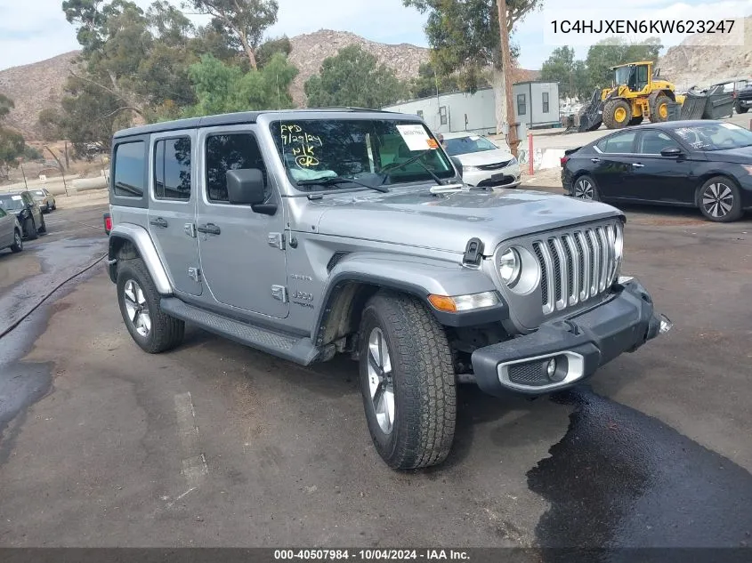 2019 Jeep Wrangler Unlimited Sahara 4X4 VIN: 1C4HJXEN6KW623247 Lot: 40507984