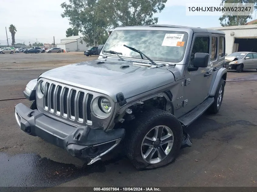 2019 Jeep Wrangler Unlimited Sahara 4X4 VIN: 1C4HJXEN6KW623247 Lot: 40507984