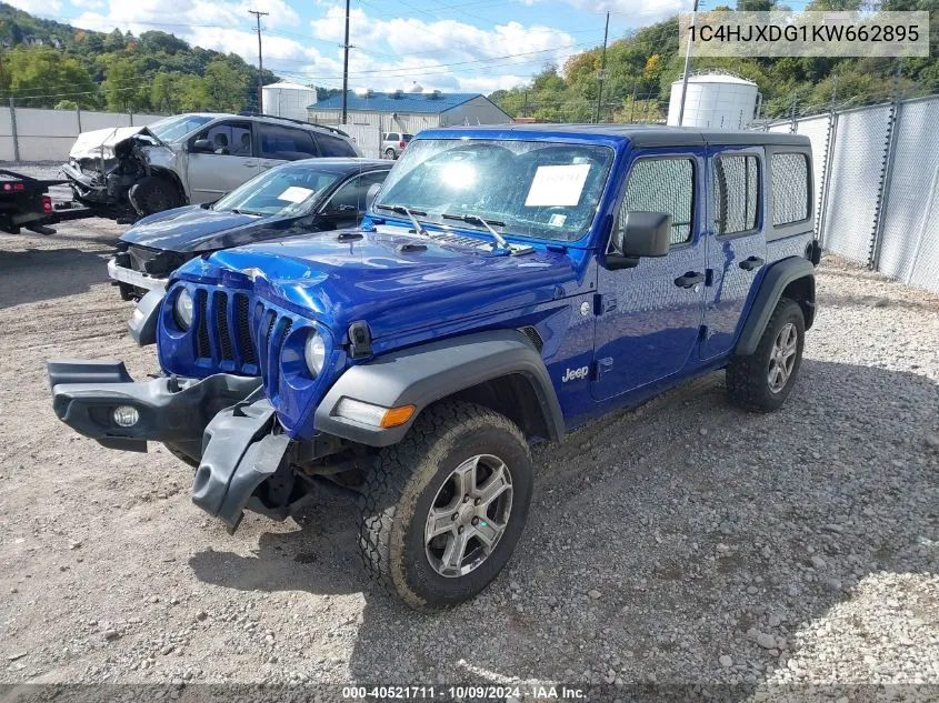 2019 Jeep Wrangler Unlimited Sport VIN: 1C4HJXDG1KW662895 Lot: 40521711