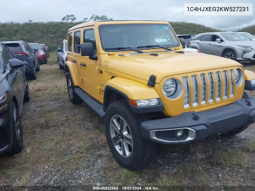 2019 Jeep Wrangler Unlimited Sahara VIN: 1C4HJXEG2KW527231 Lot: 40522565