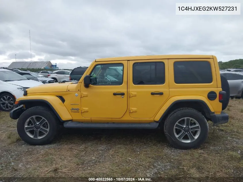 2019 Jeep Wrangler Unlimited Sahara VIN: 1C4HJXEG2KW527231 Lot: 40522565