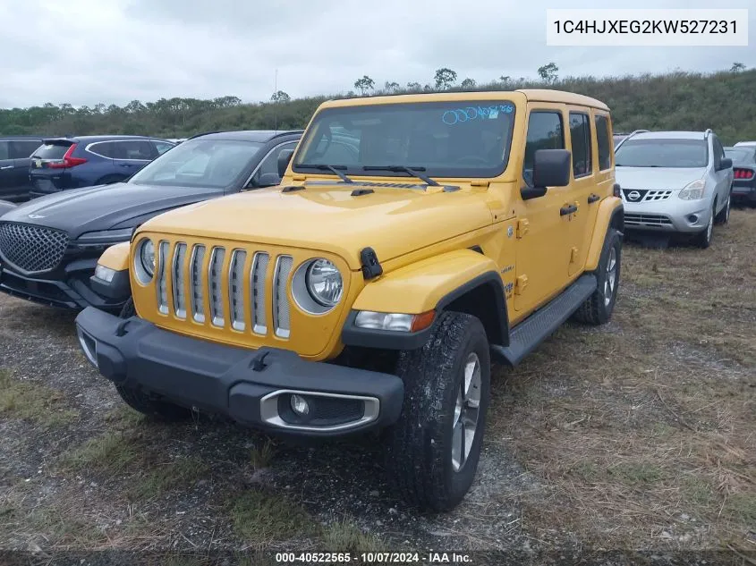 2019 Jeep Wrangler Unlimited Sahara VIN: 1C4HJXEG2KW527231 Lot: 40522565