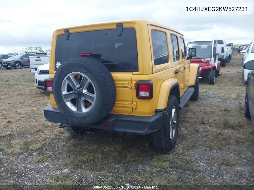 2019 Jeep Wrangler Unlimited Sahara VIN: 1C4HJXEG2KW527231 Lot: 40522565