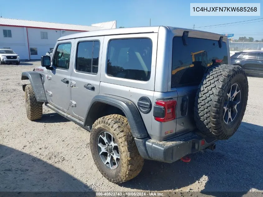 2019 Jeep Wrangler Unlimited Rubicon VIN: 1C4HJXFN7KW685268 Lot: 40523743