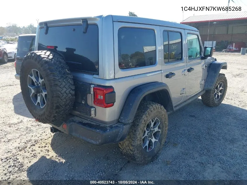 2019 Jeep Wrangler Unlimited Rubicon VIN: 1C4HJXFN7KW685268 Lot: 40523743