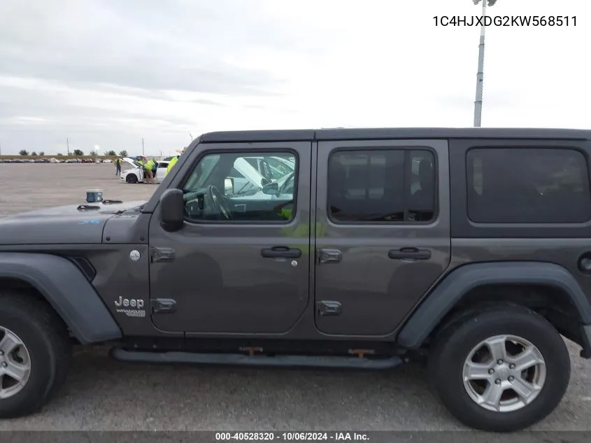 2019 Jeep Wrangler Unlimited Sport VIN: 1C4HJXDG2KW568511 Lot: 40528320