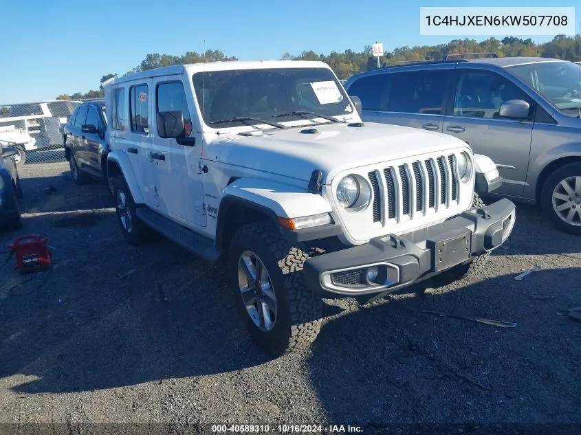 2019 Jeep Wrangler Unlimited Sahara 4X4 VIN: 1C4HJXEN6KW507708 Lot: 40589310