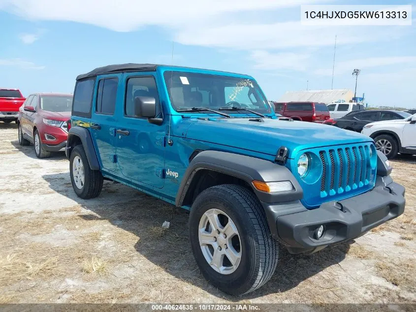 2019 Jeep Wrangler Unlimited Sport S 4X4 VIN: 1C4HJXDG5KW613313 Lot: 40624635